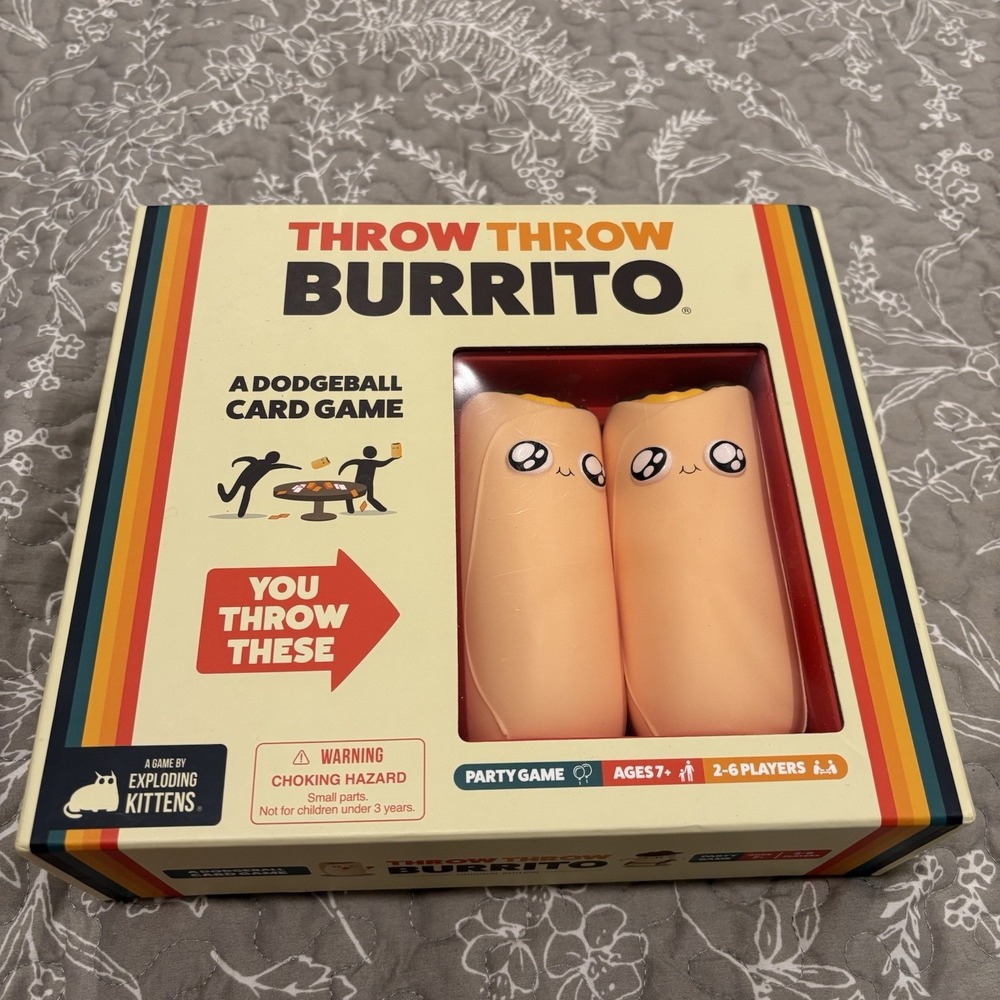 Throw Throw Burrito Dodgeball Style Card Game by Exploding Kittens  NOB